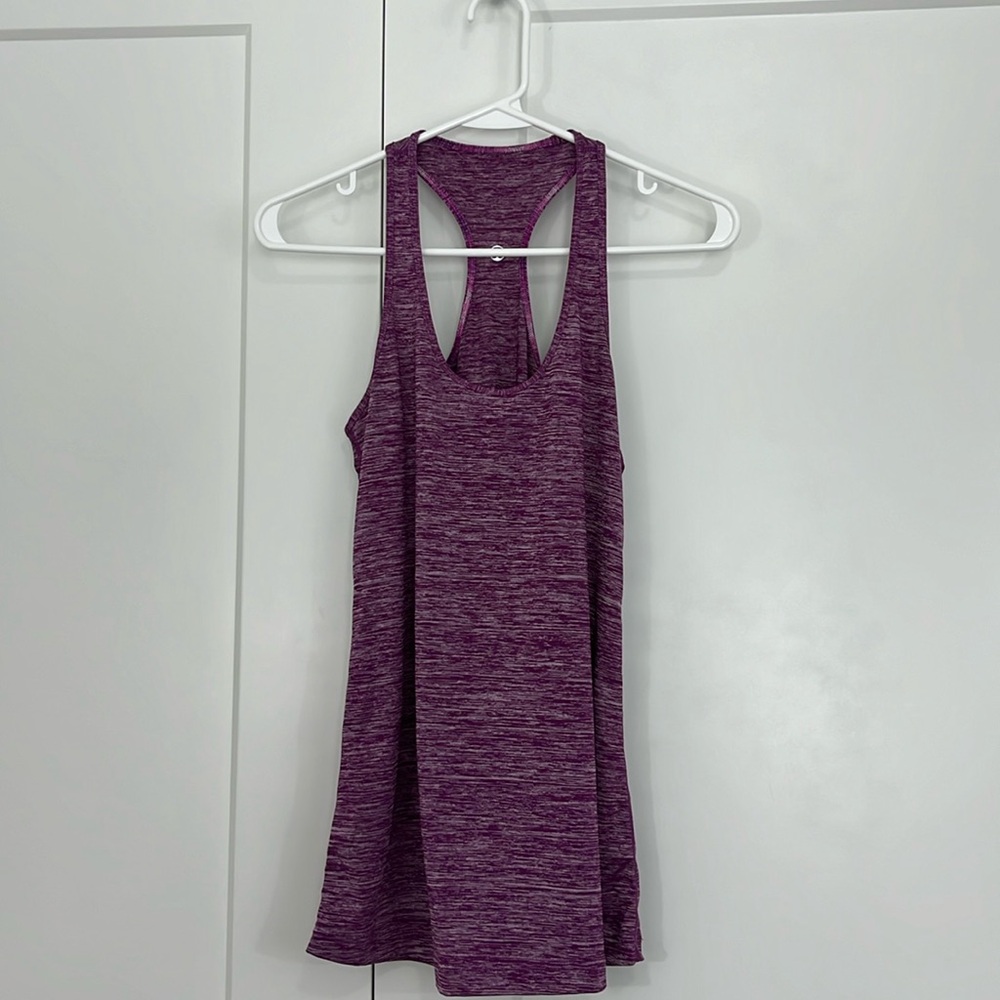 Lululemon Small Heathered Purple Racerback Athletic Tank Top - Picture 4 of 8